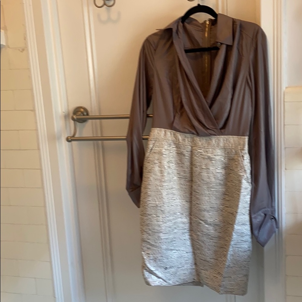 Rachel Roy mixed media dress, size 4 worn once!